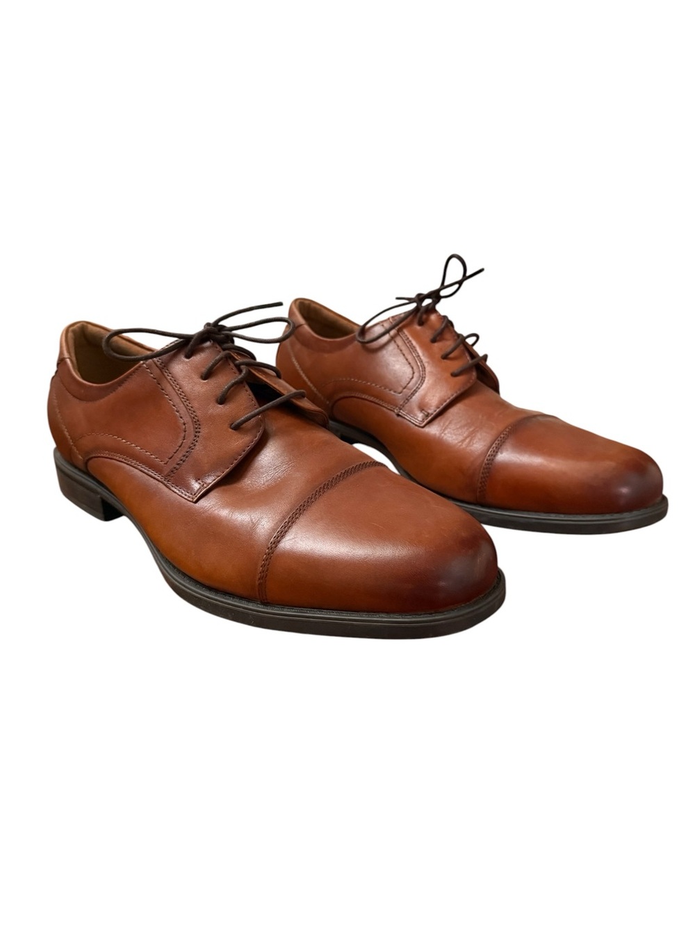 Florsheim Men Midtown Classic Cap-Toe Oxford Leather Dress Shoe Brown 12EEE Wide